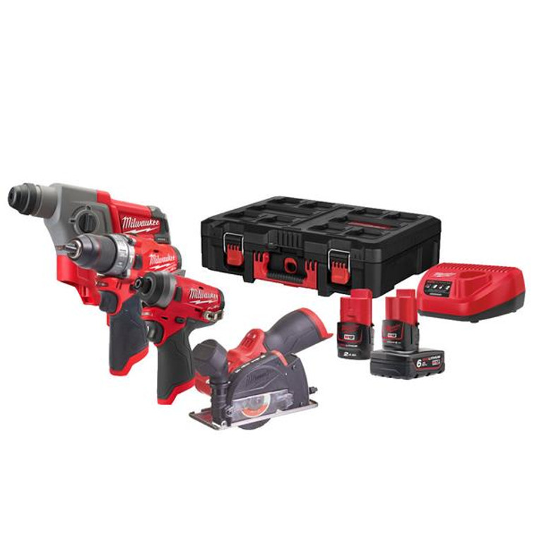 Milwaukee M12FPP4A-622P 12V 4 Piece Pack | Buy Online at Munsterauto.ie