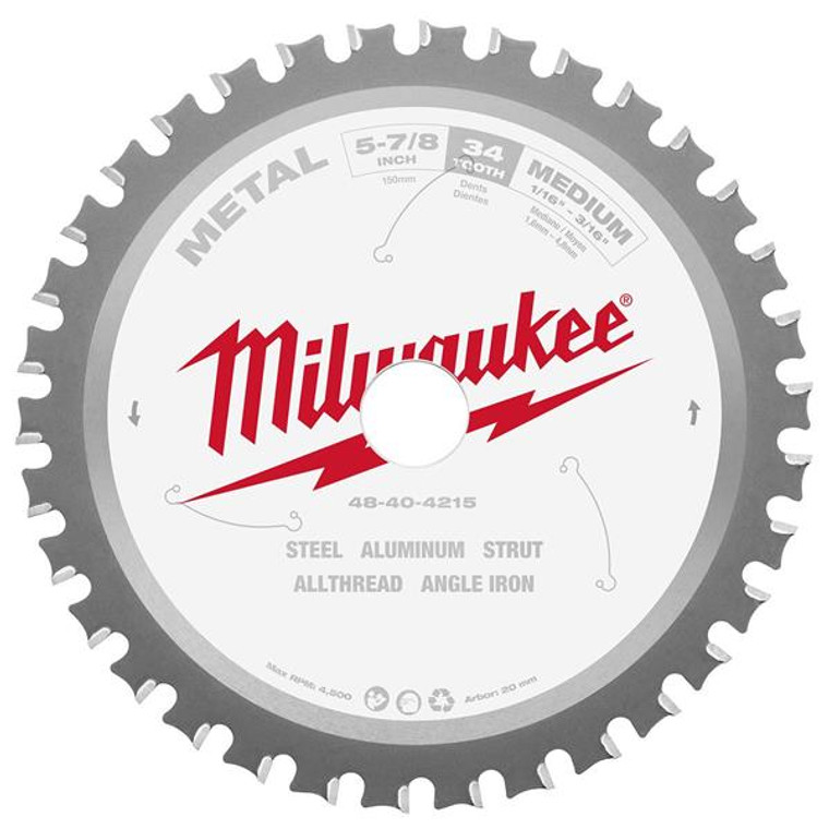 Milwaukee 48404215 150mm 34T Steel Saw Blade | Buy Online at Munsterauto.ie
