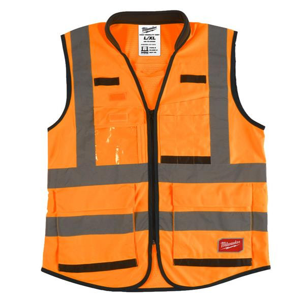 MILWAUKEE Prem. Hi-Visibility Vest Orange L/XL | Buy Online at Munsterauto.ie