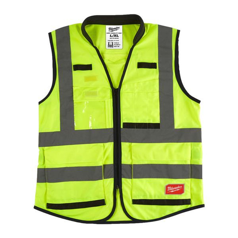 MILWAUKEE Prem. Hi-Visibility Vest Yellow L/XL | Buy Online at Munsterauto.ie