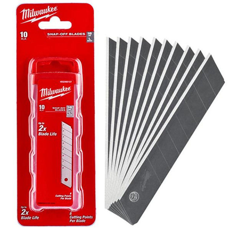 MILWAUKEE 4932480107 Snap Knife Blades 18mm 10 Pack | Buy Online at Munsterauto.ie