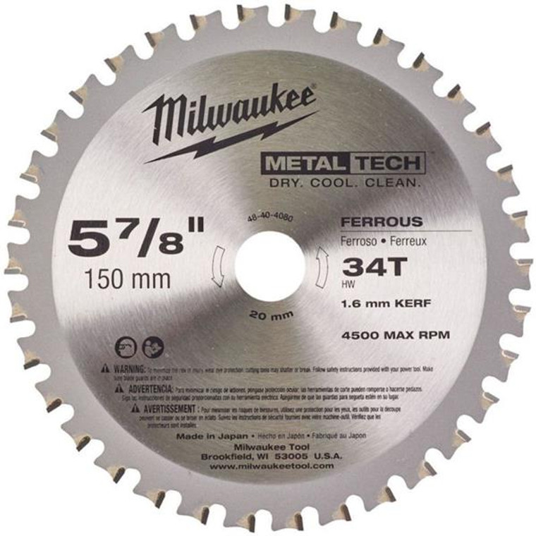 Milwaukee 48404080 150mm 34T Circular Saw Blade | Buy Online at Munsterauto.ie