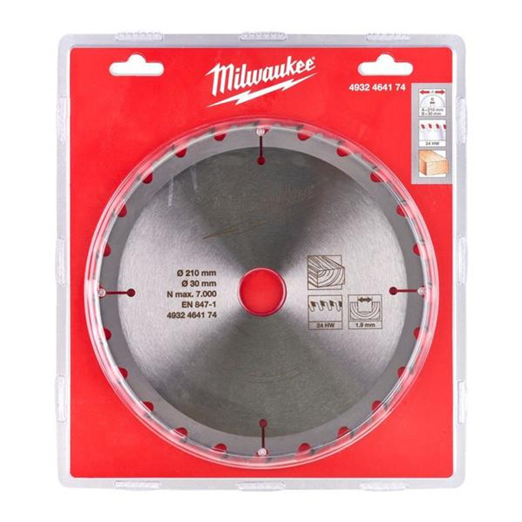 MILWAUKEE 4932464174 210mm 24T Circular Table Saw Blade | Buy Online at Munsterauto.ie