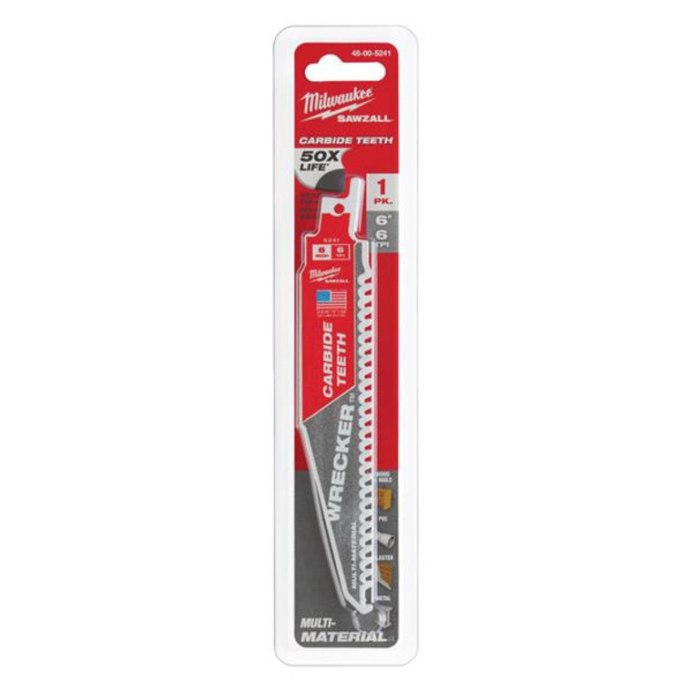 Milwaukee 48005241 150mm x 6tpi Wrecker Reciprocating Saw Blade | Buy Online at Munsterauto.ie