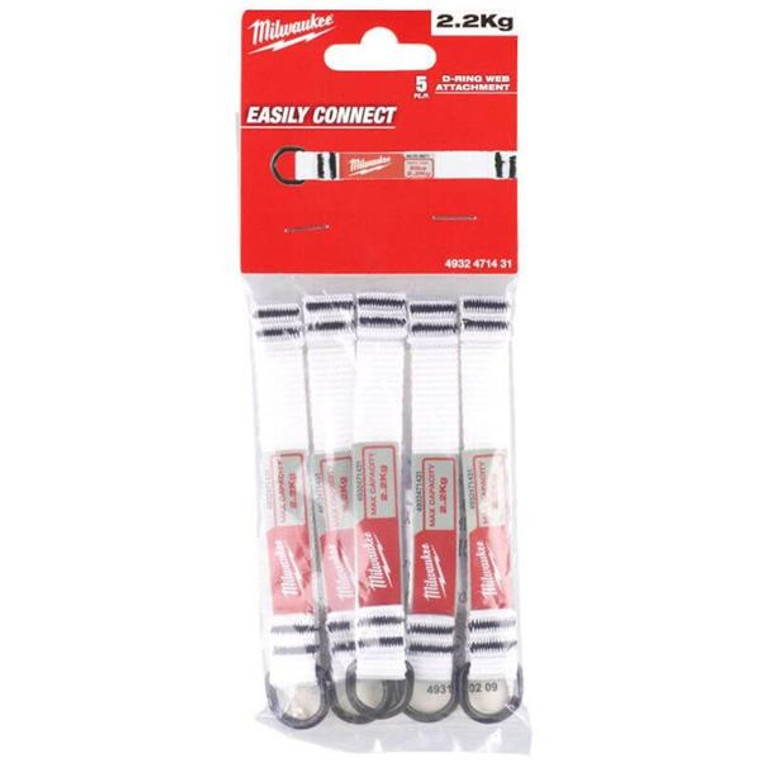 MILWAUKEE 4932471431 D Ring Web Attachment 2.25kg 5pc | Buy Online at Munsterauto.ie