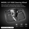 Tesla Yoke Steering Wheel for Model 3/Y Ellipse Normal Black Leather with heated feature Image 3