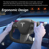 Tesla Yoke Steering Wheel for Model 3/Y Ellipse Normal Black Leather with heated feature Image 2