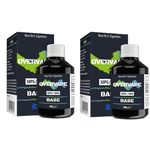 Overvape 100 ml Base 50/50 oder 70/30 PG VG Liquidbasis kaufen bei Vape-Bar.de