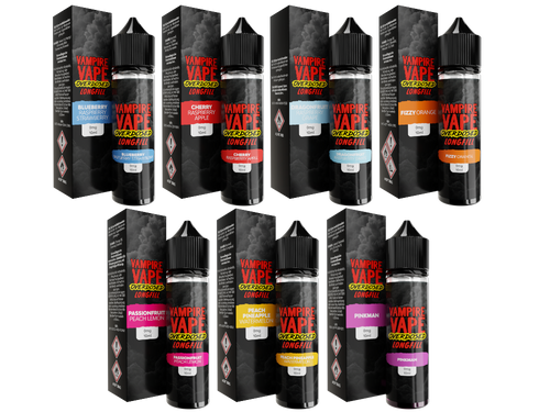 Vampire Vape Overdosed Longfills 10 ml Aroma in 60 ml Flasche in verschiedenen Fruchtsorten online kaufen bei Vape-Bar.de