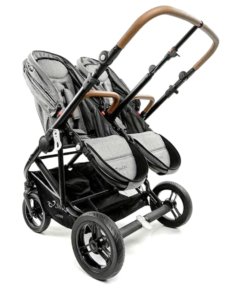 StrollAir Twin Way Double Lightweight Compact Stroller Denim Slate