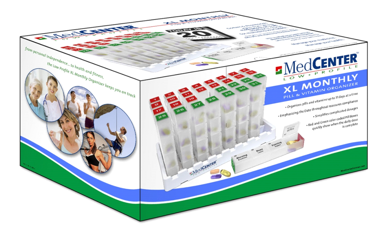 MedCenter Monthly Pill Organizer