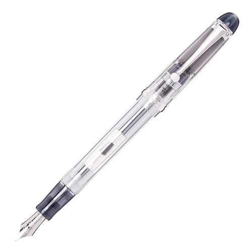 Namiki Pilot Custom 74 Clear Transparent Fountain Pen - Rhodium Plated 14k Gold Nib Namiki Pilot Custom 74 Clear Transparent Fountain Pen - Rhodium Plated 14k Gold Nib