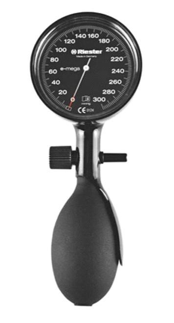 Riester 1375-150 E-mega Aneroid Sphygmomanometer Black