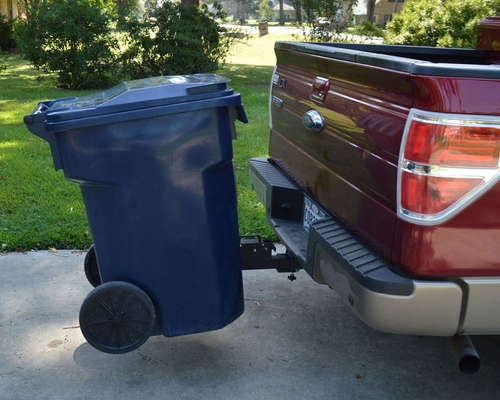 Great Day TC5000 Tote Caddy Trash Can Transporter Hitch Adapter