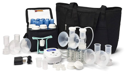 Ameda Mya Joy Hospital Strength Electric Breast Pump Tote and Accessories