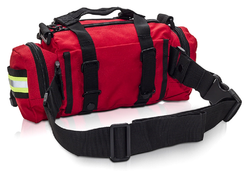 LLUSA Elite EB13.007 Red Waist Bag Four Compartment Emergency Bag