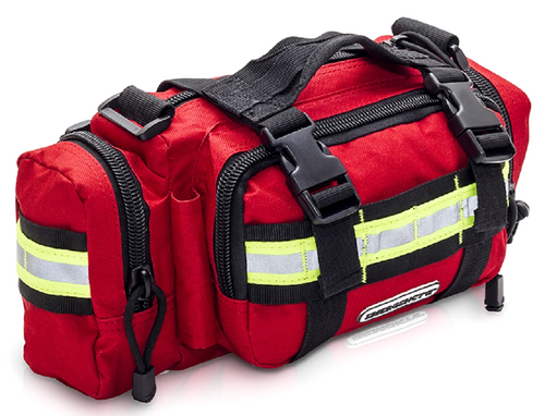 LLUSA Elite EB13.007 Red Waist Bag Four Compartment Emergency Bag