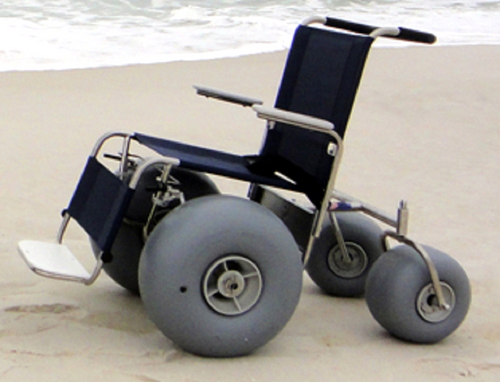 DeBug All Terrain Chair Rolling Beach Stainless Steel Wheelchair