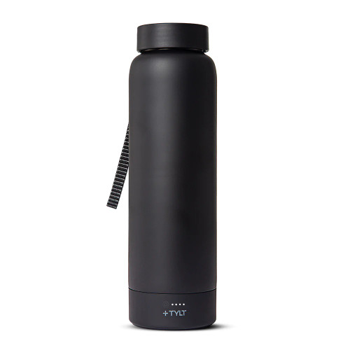 Tylt Power Bottle 2.0 Black 24 Oz Stainless Steel Wireless Insulated Charging  Water Bottle
