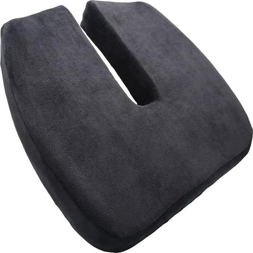 ErgoValue Long U-Shape Memory Foam Seat Cushion - Tailbone And Sciatica Pain Relief - Desk Chair Cushion