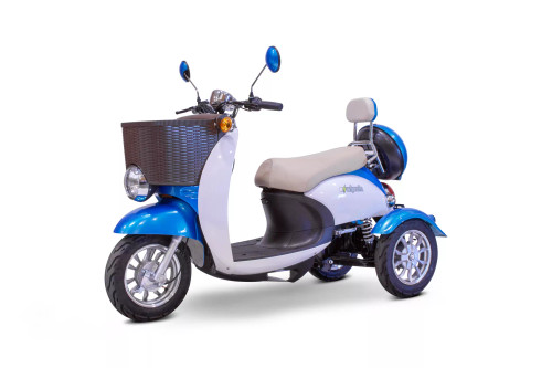 eWheels EW-11 3-Wheel Mobility Scooter Blue and white