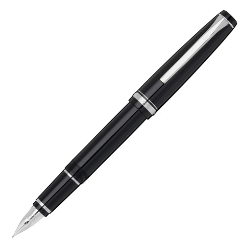 Namiki Pilot Falcon Black / Gold Fountain Pen - 14k Gold Soft Nib