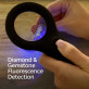 GemOro iView 2612 Handheld LED Illuminated Ultraviolet Dual Magnifier 5X, 10X