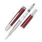 Namiki Pilot Burgundy Vanishing Point Decimo Collection Fountain Pen - Rhodium Plated 18k Gold Nib