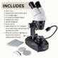 Gemoro 1518 Elite 1030 LED Portable Gemological Microscope - 10X & 30X Magnification with 360º Rotatable Head