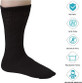 Creswell Sock Mills 3 Pair Pack - Black Diabetic Crew Socks Ultra Soft Cushion Sole