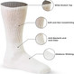 Creswell Sock Mills 3 Pair Pack - White Diabetic Crew Socks Ultra Soft Cushion Sole