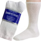 Creswell Sock Mills 3 Pair Pack - White Diabetic Crew Socks Ultra Soft Cushion Sole