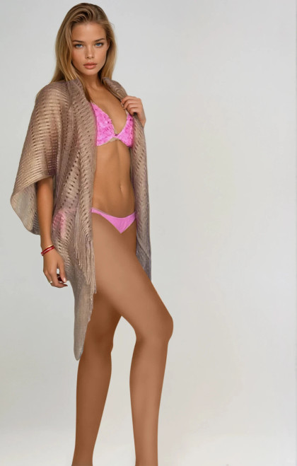 Oriwave Golden Colour Kaftan – trendy goudkleurige strandjurk voor dames