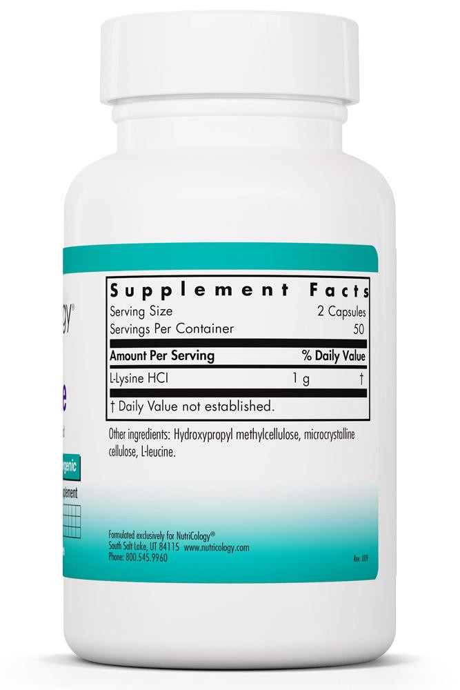 L-Lysine 500 Mg 100 Vegetarian Caps