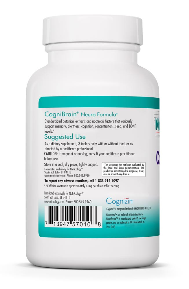 CogniBrain® 90 Vegetarian Tablets - NutriCology