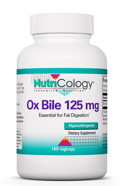 Ox Bile 125 mg 180 Vegicaps