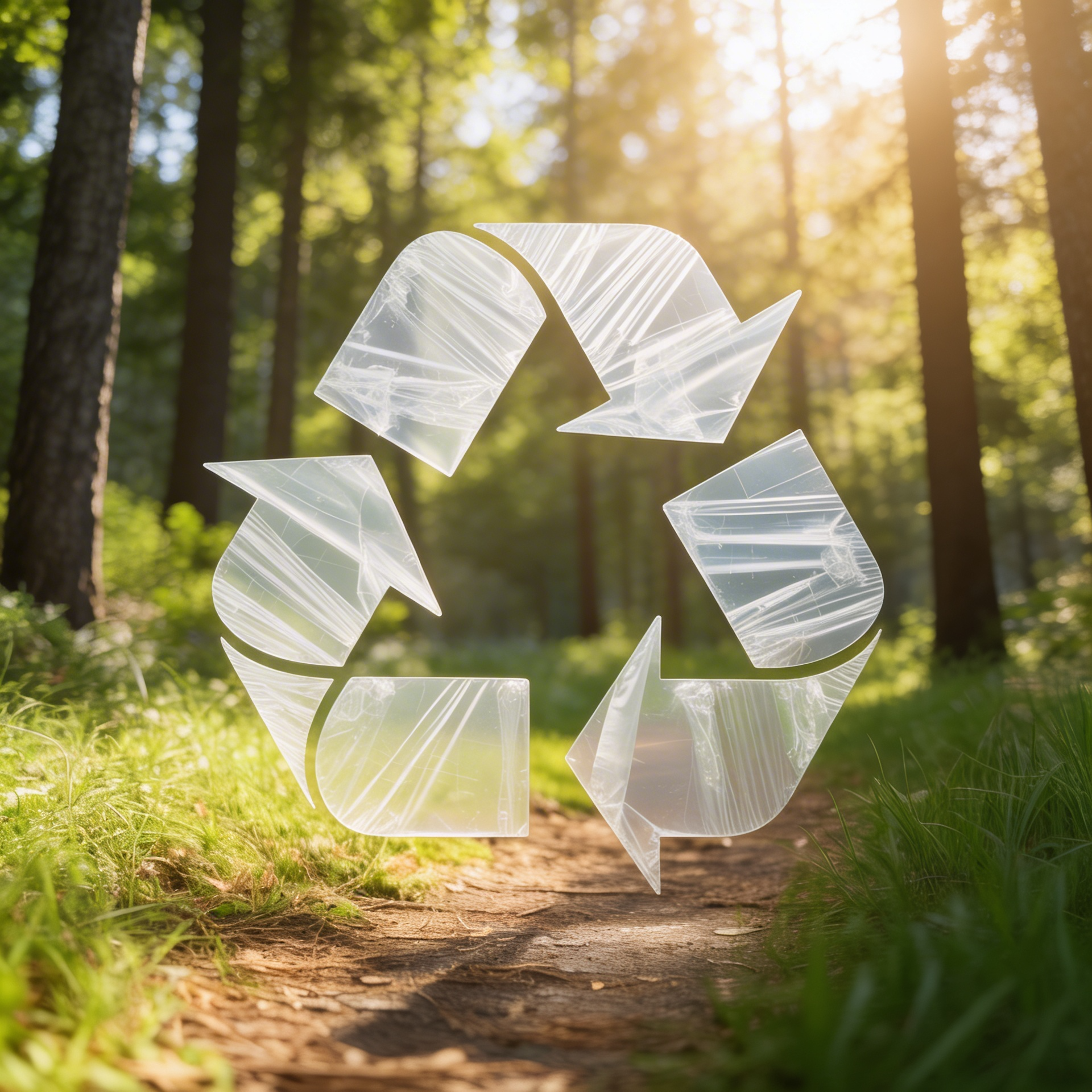 Recycled materials sustainability visual