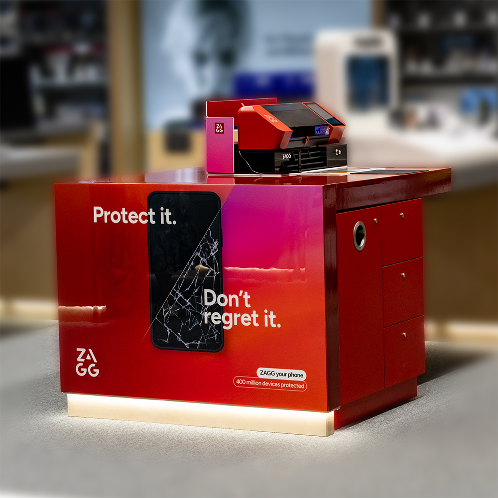 ZAGG On Demand machine displayed in store