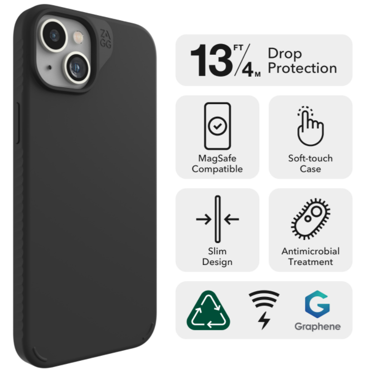 ZAGG Manhattan Snap Case iPhone 15/iPhone 14/13 (Sage/Black/Lav)