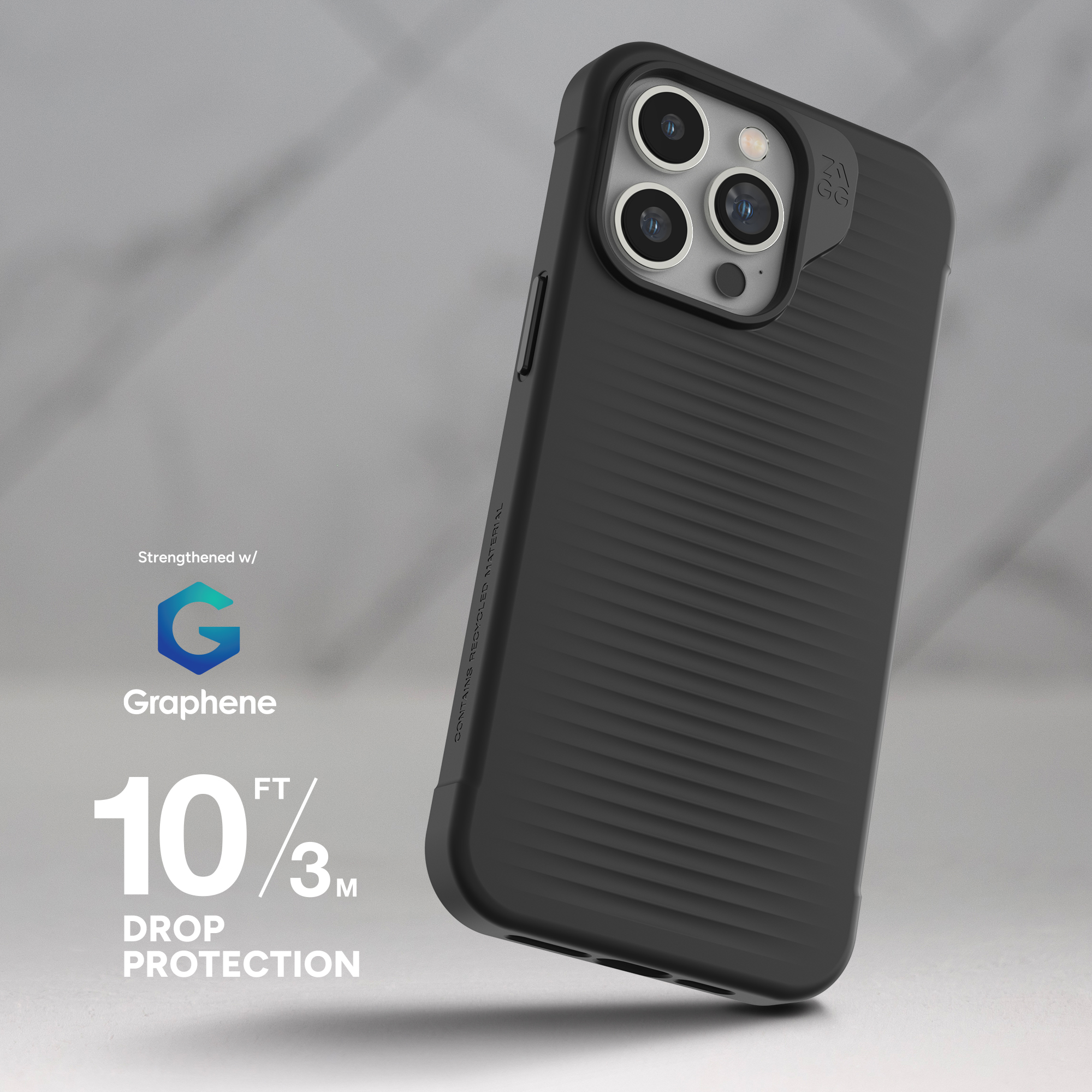 Drop Resistant up to 10ft│ 3m
|| Luxe protects your phone from drops up to 10 feet (3 meters). (1)