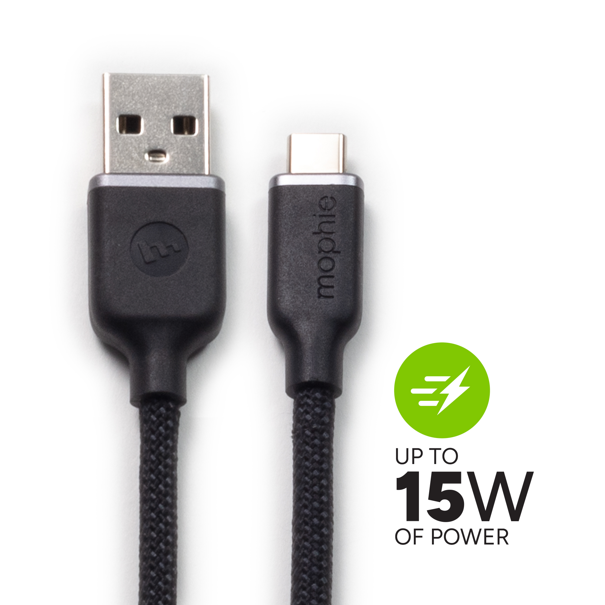 Mophie 2M PRO Switch Tip 2 in 1 USB C to Micro Type C Charging Cable Black