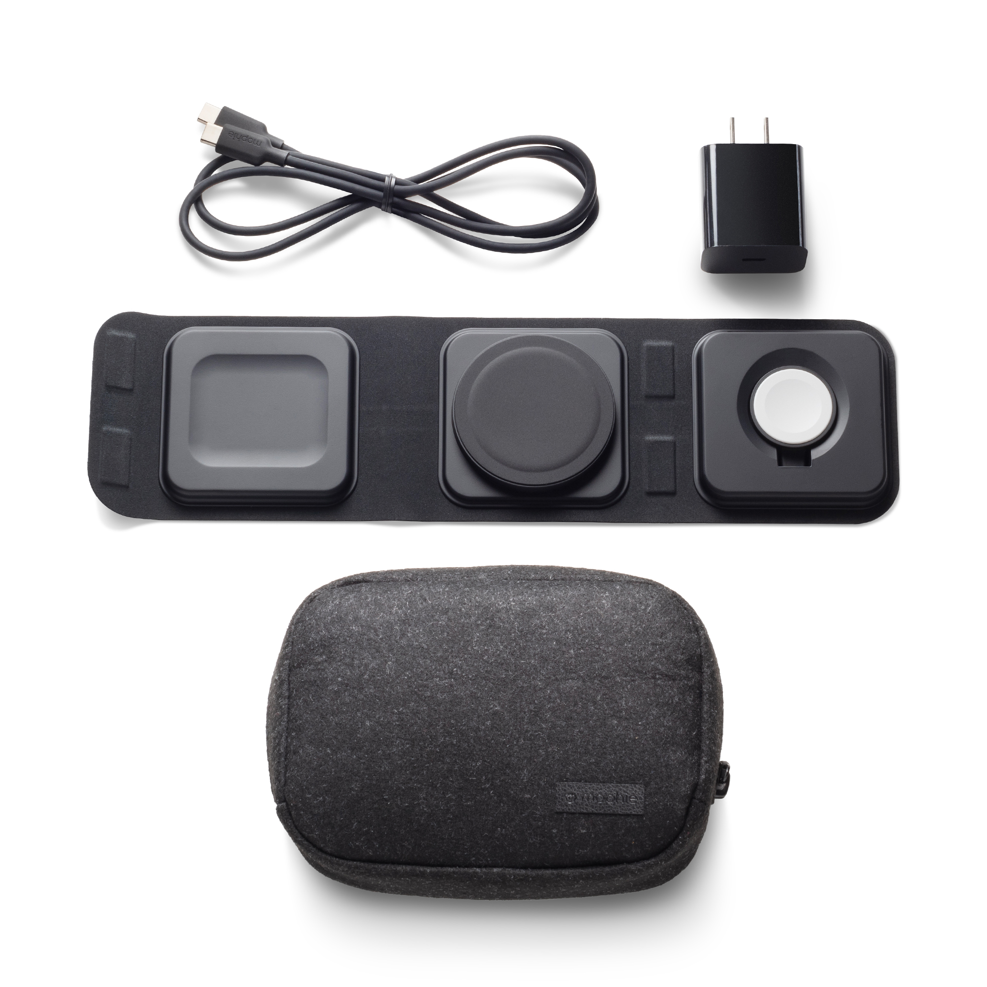 スマホアクセサリー mophie 3-in-1travel charger with MagSafe Amazon.com: mophie Wireless 3 in 1 Travel Magnetic Wireless