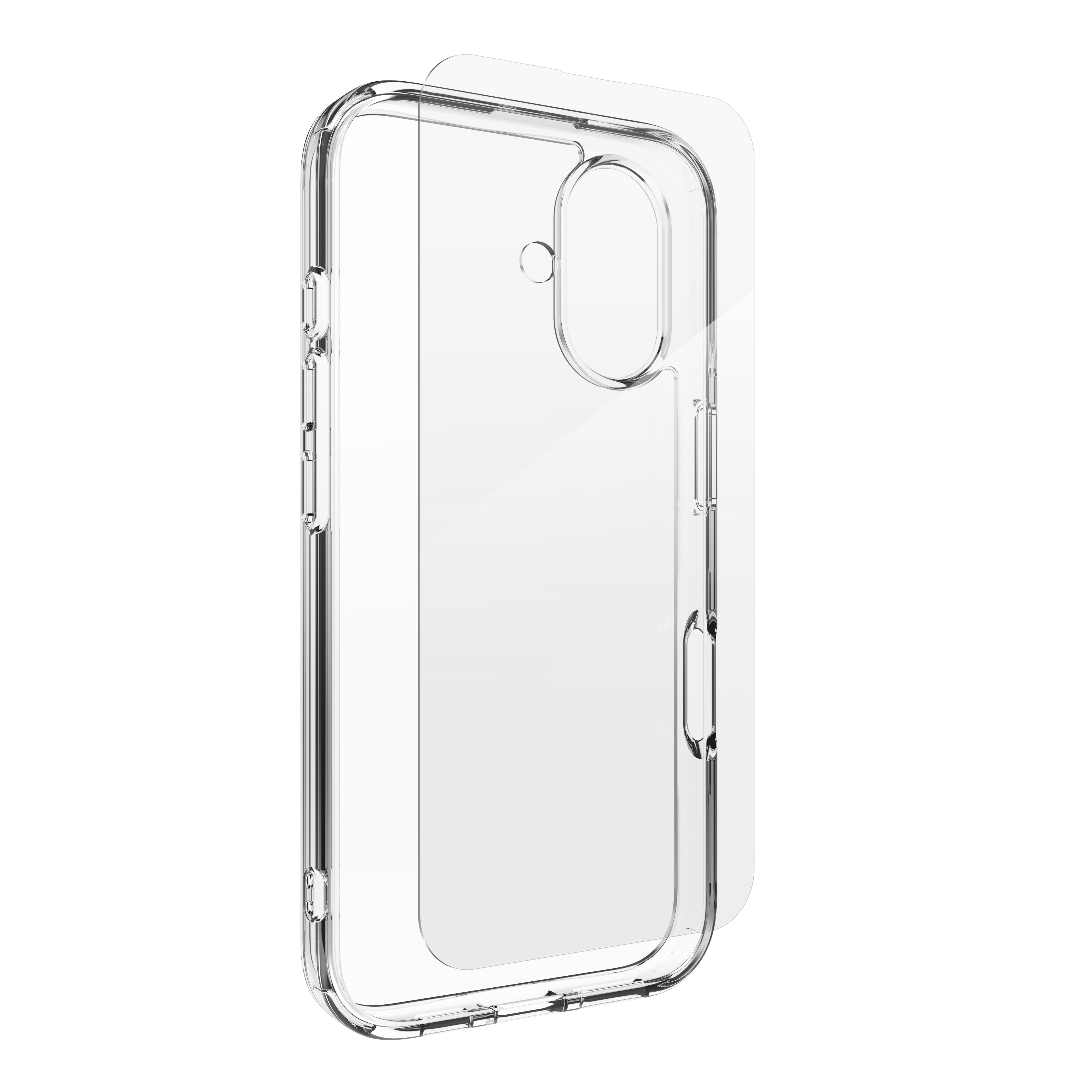 InvisibleShield Glass Elite 360 Bundle (with Clear Case) for Apple iPhone 16 (Clear)