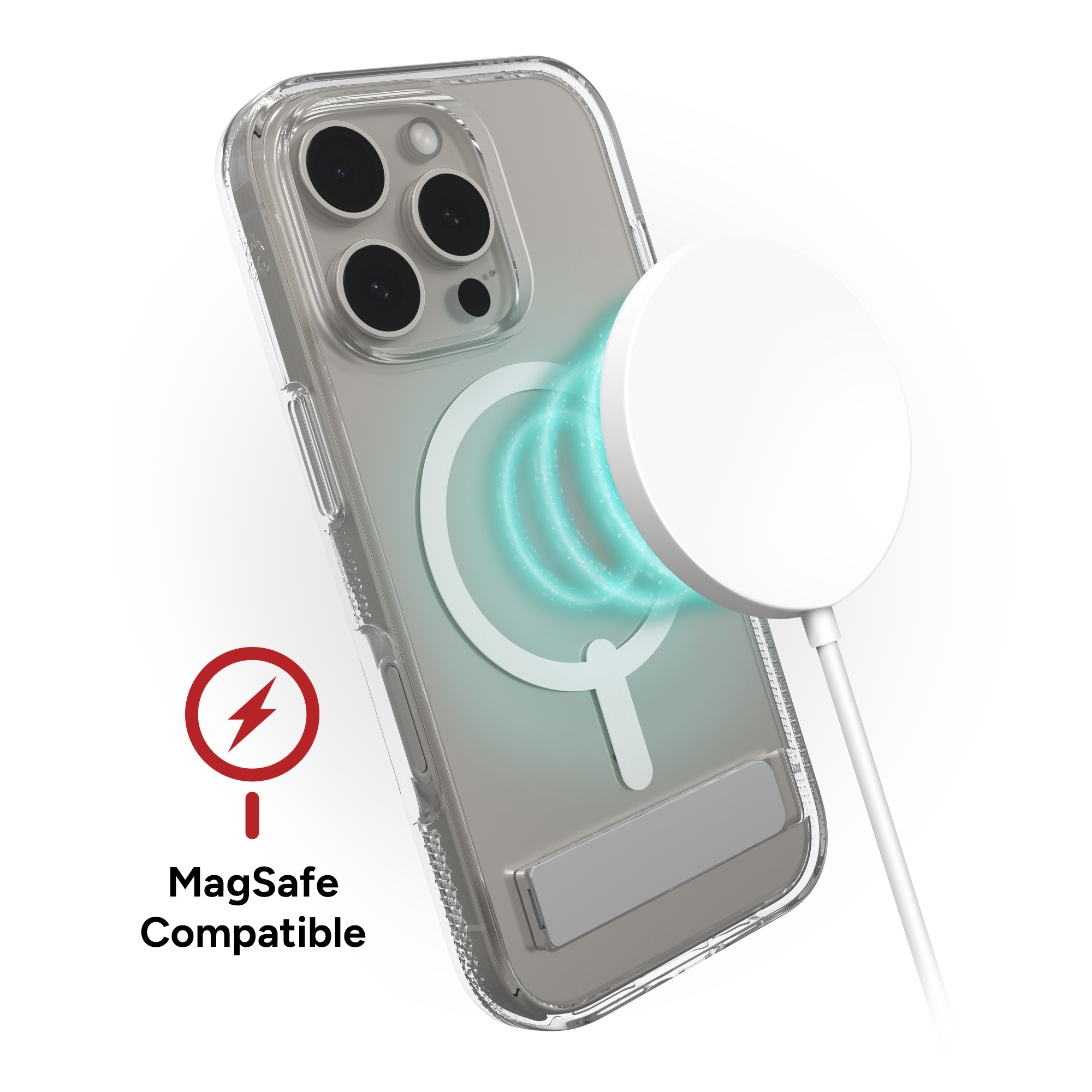 ZAGG Crystal Palace Snap w/Kickstand for Apple iPhone 16 Pro (Clear)