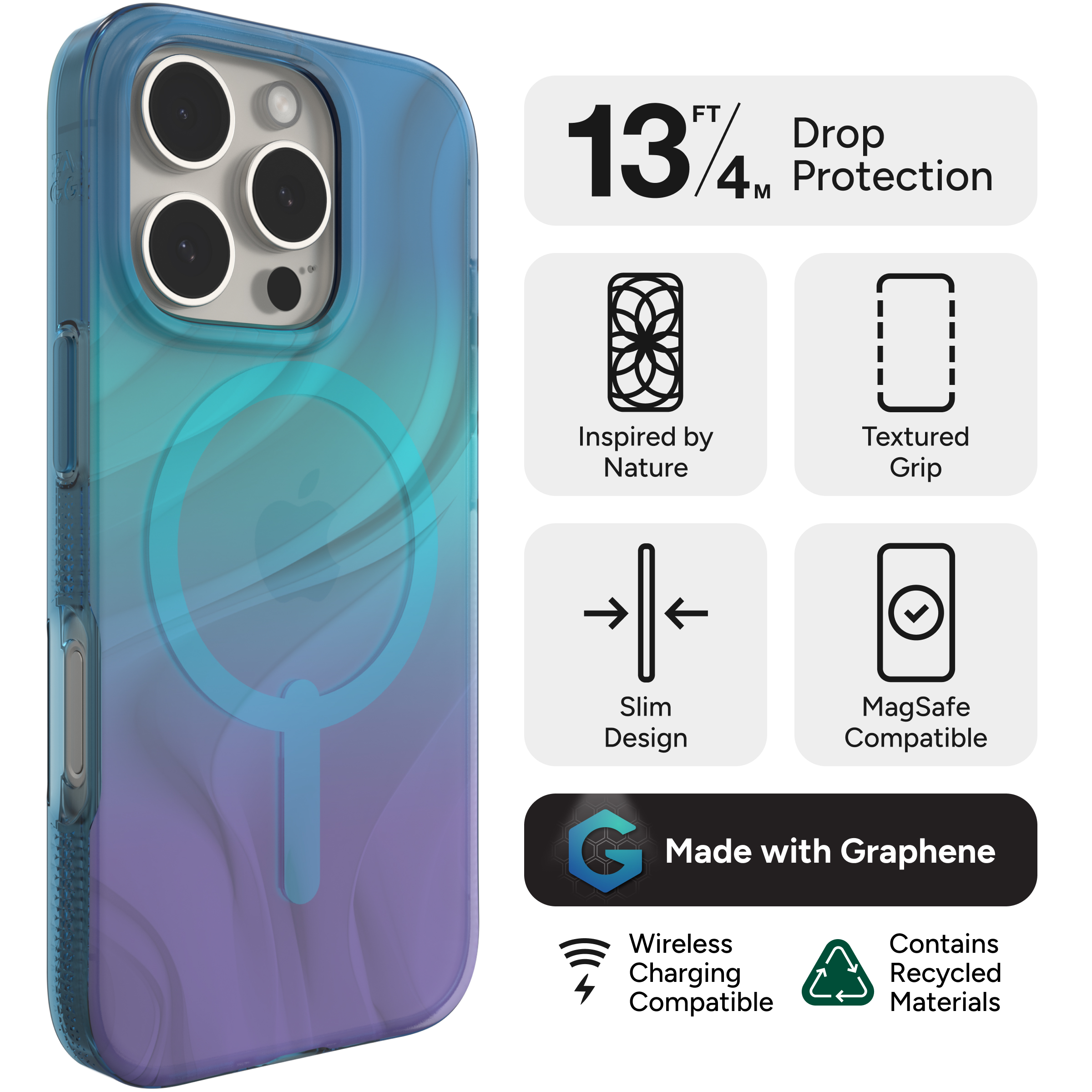 ZAGG Milan Snap Case for Apple iPhone 16 Pro (Multiple Colours)