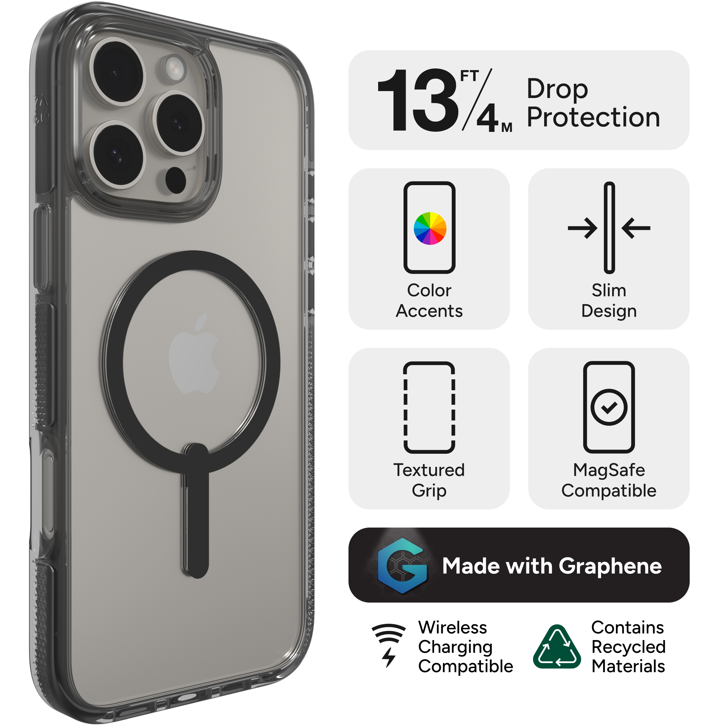ZAGG Santa Cruz Snap Case with Ringstand for Apple iPhone 16 Pro