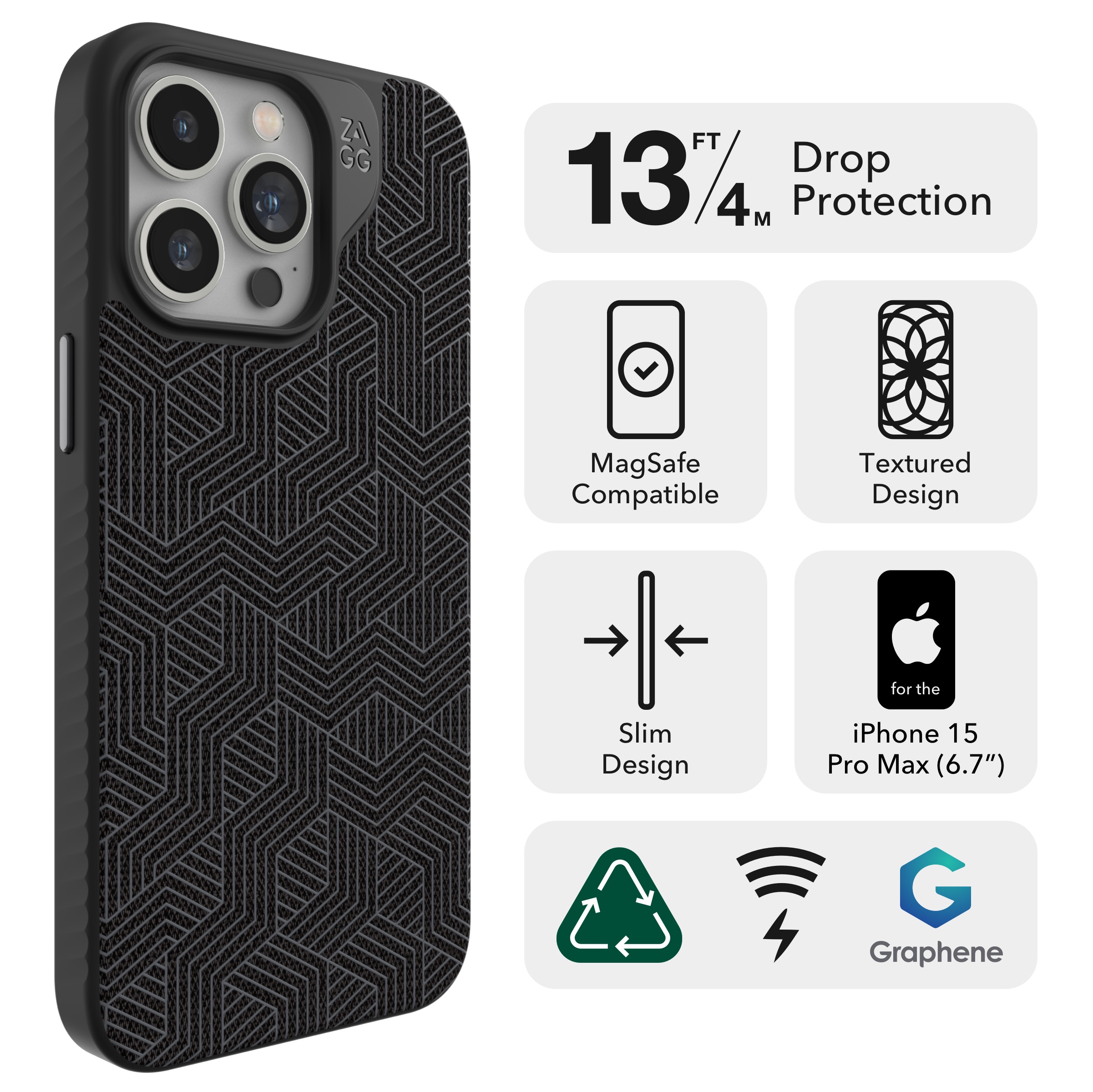 ZAGG London Snap Case for Apple iPhone 15 Pro