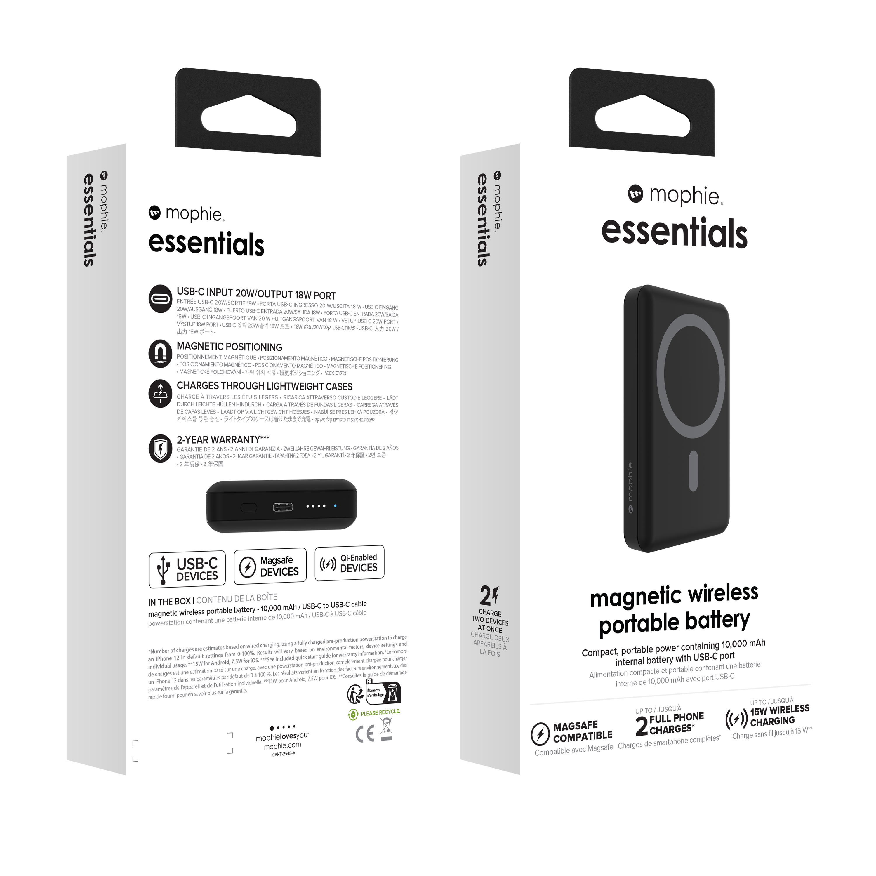 mophie essentials magnetic wireless portable battery 10k
