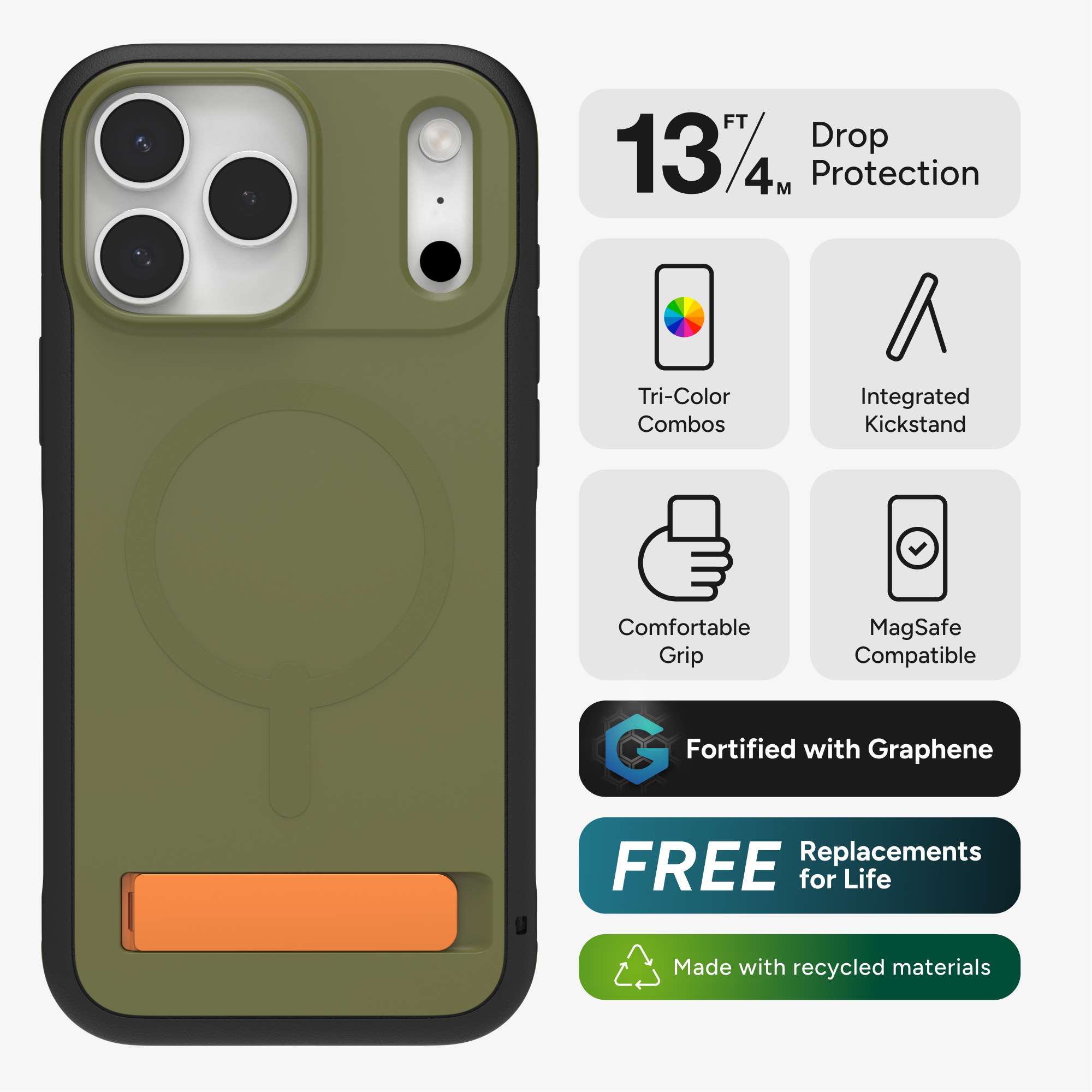 ZAGG Sedona Snap Case with Kickstand for Apple iPhone 17 Pro Max