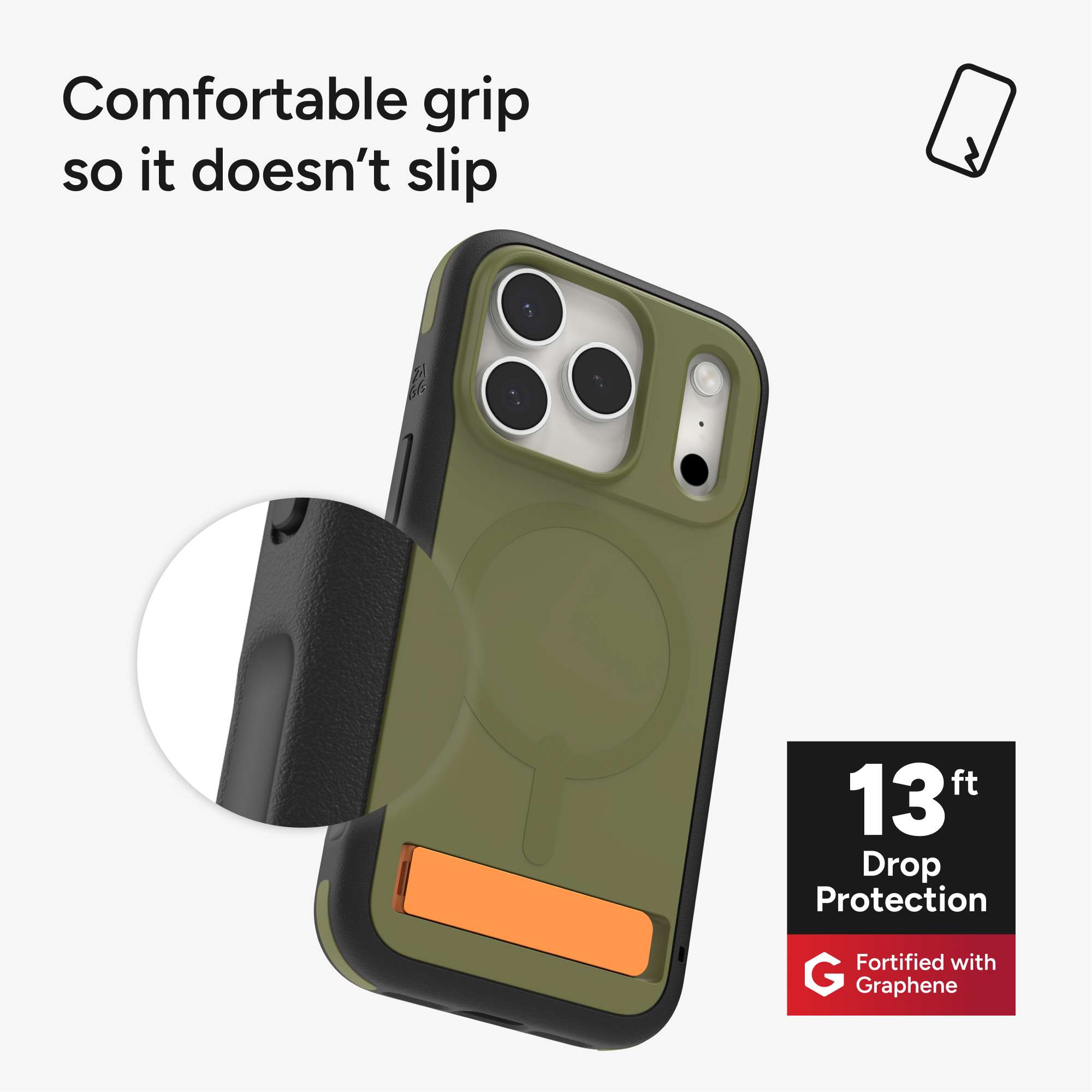 ZAGG Sedona Snap Case with Kickstand for Apple iPhone 17 Pro